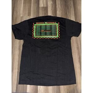 Vintage Oneita Single Stitch Made In USA Walk America T-Shirt Black Medium 19x27